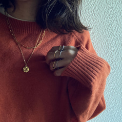 ーlayered coin necklaceー　サージカルステンレス　チェーンネックレス　ネックレス　コインネックレス 8枚目の画像