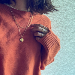 ーlayered coin necklaceー　サージカルステンレス　チェーンネックレス　ネックレス　コインネックレス 10枚目の画像