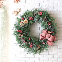 クリスマス2025】アラベスクワイヤー プリザーブドクリスマスリース