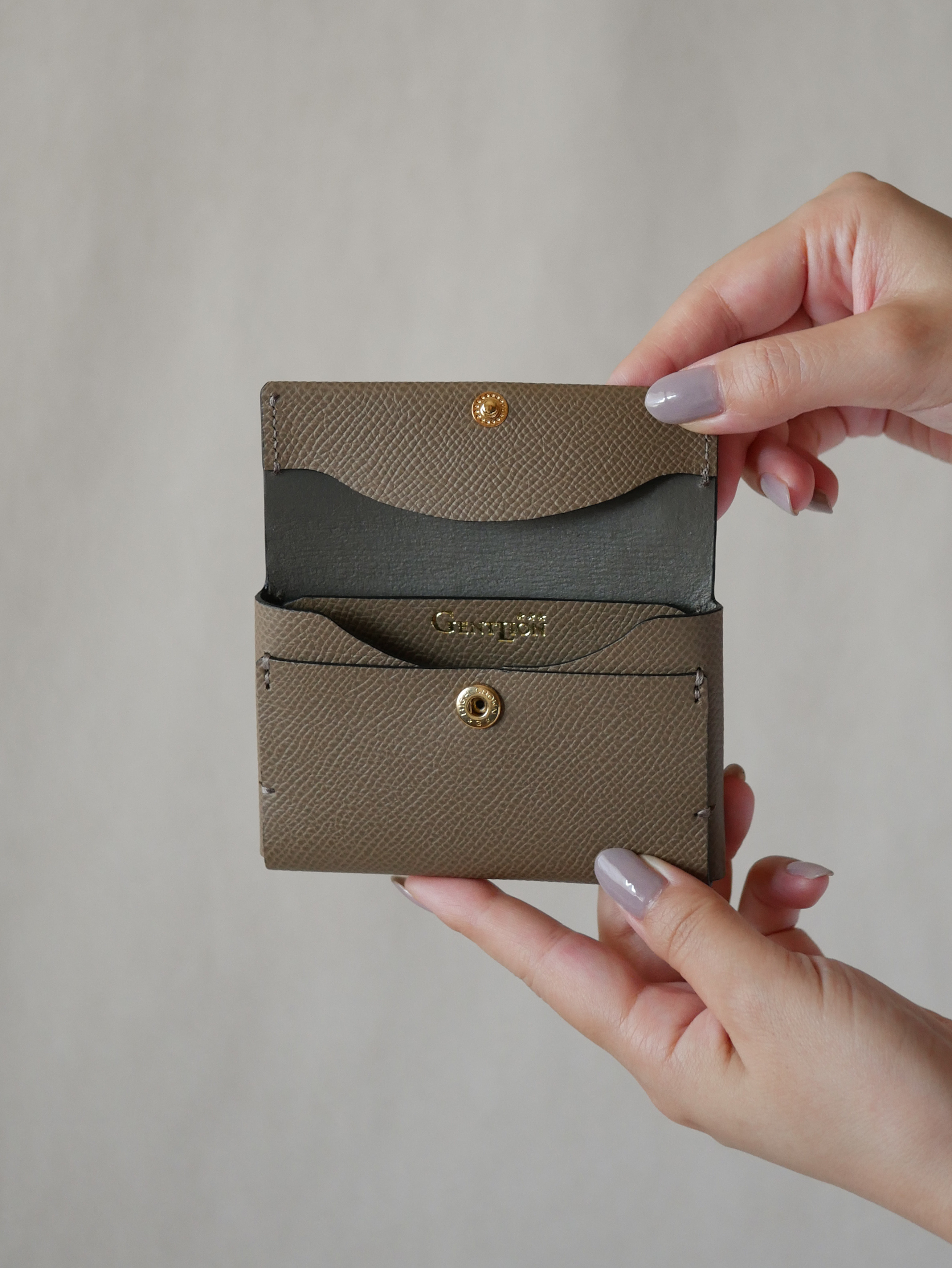 【Amulet】ミニウォレット /  エトゥープ -フレンチ エプソン-