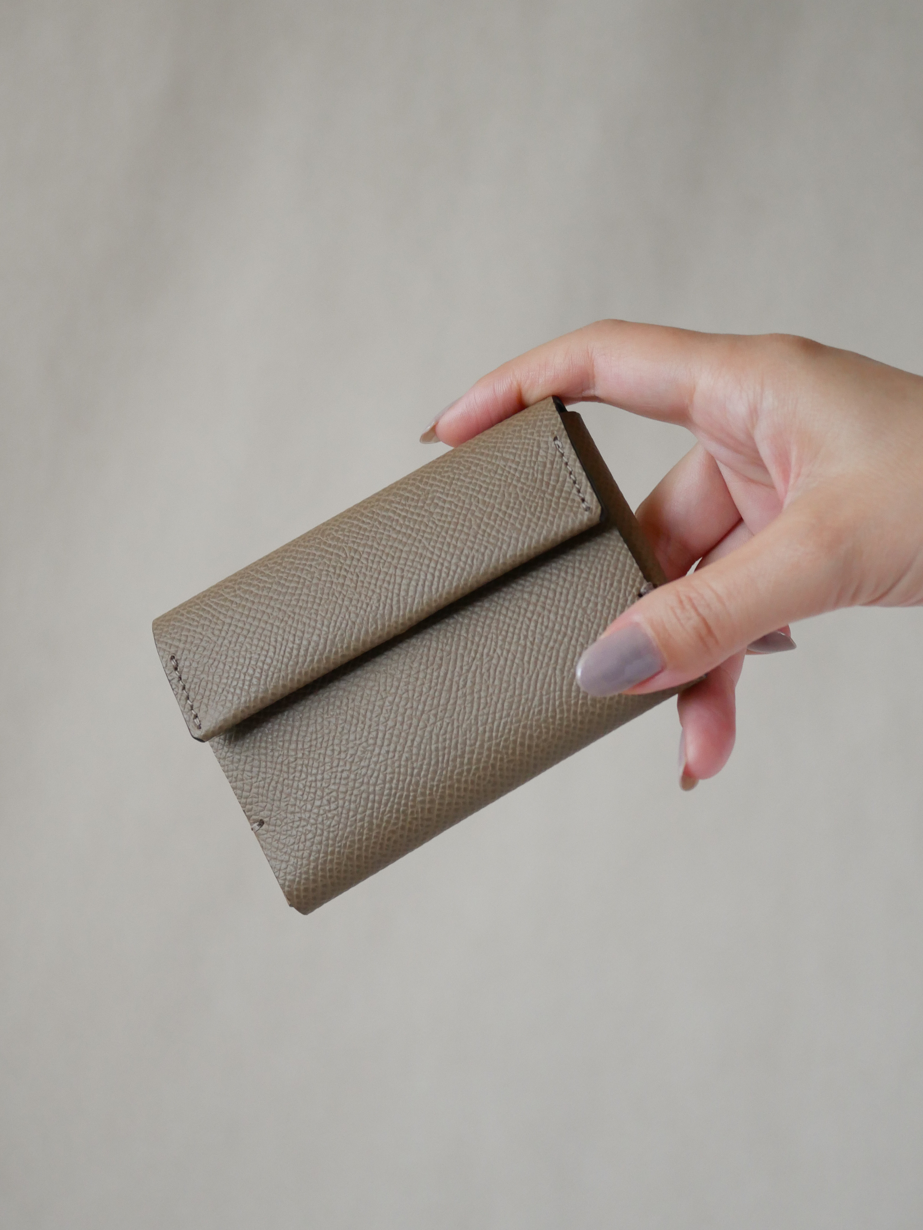 【Amulet】ミニウォレット /  エトゥープ -フレンチ エプソン-