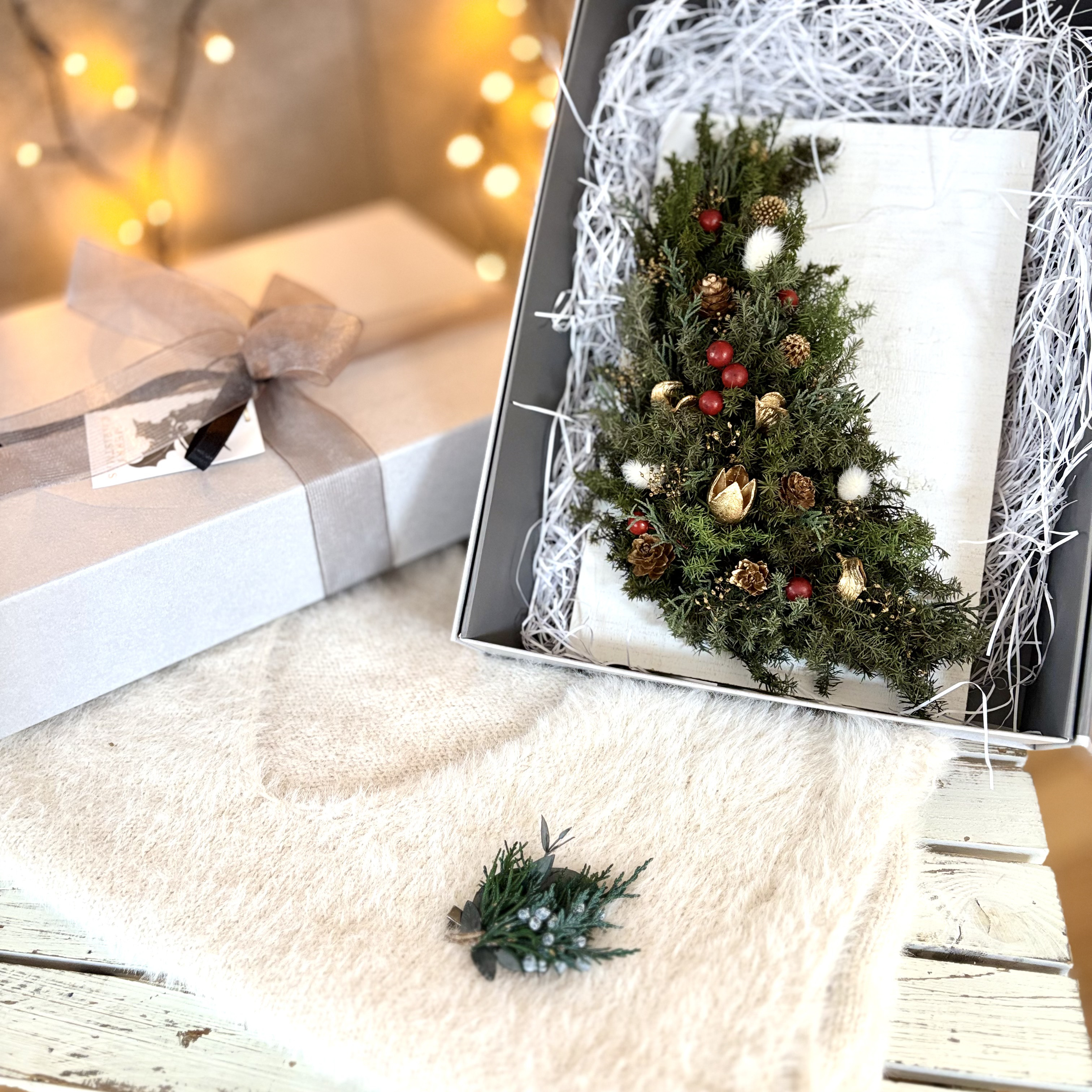 クリスマスムーンとコサージュのギフトセット