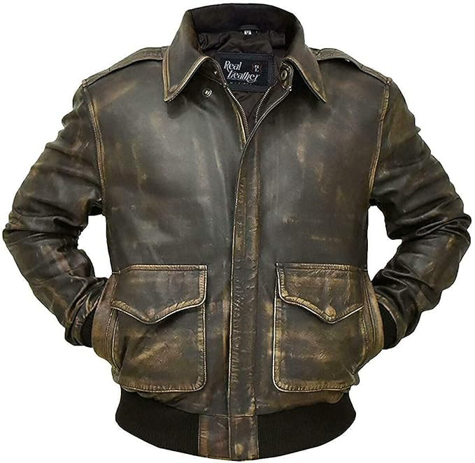 羊革・シャツカラーのボンバージャケット Sheep Leather Shirt Collar Bomber Jacket