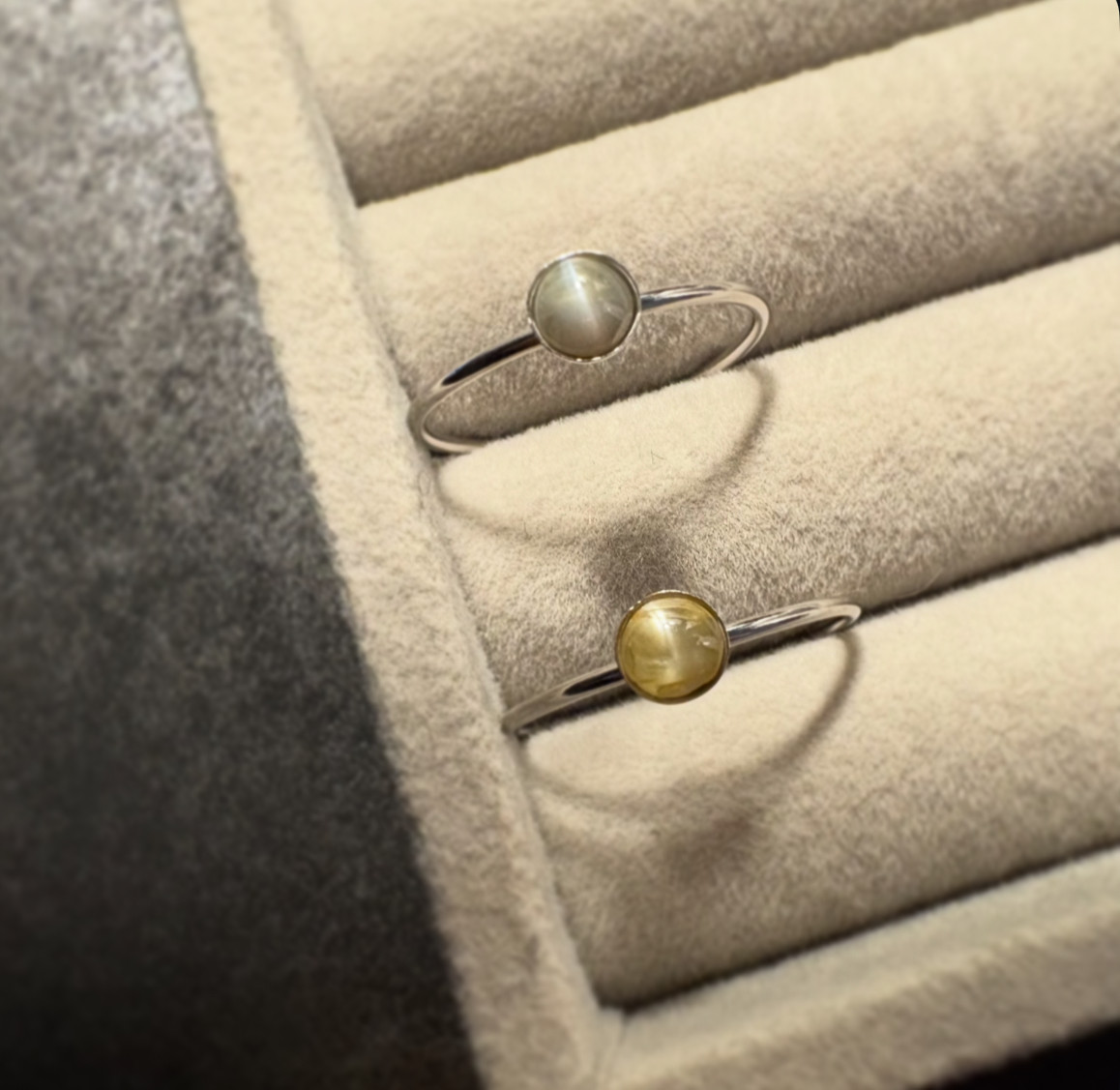 ✨silver925大人のシンプルリング〜クリソベリルキャッツアイ 5,387円