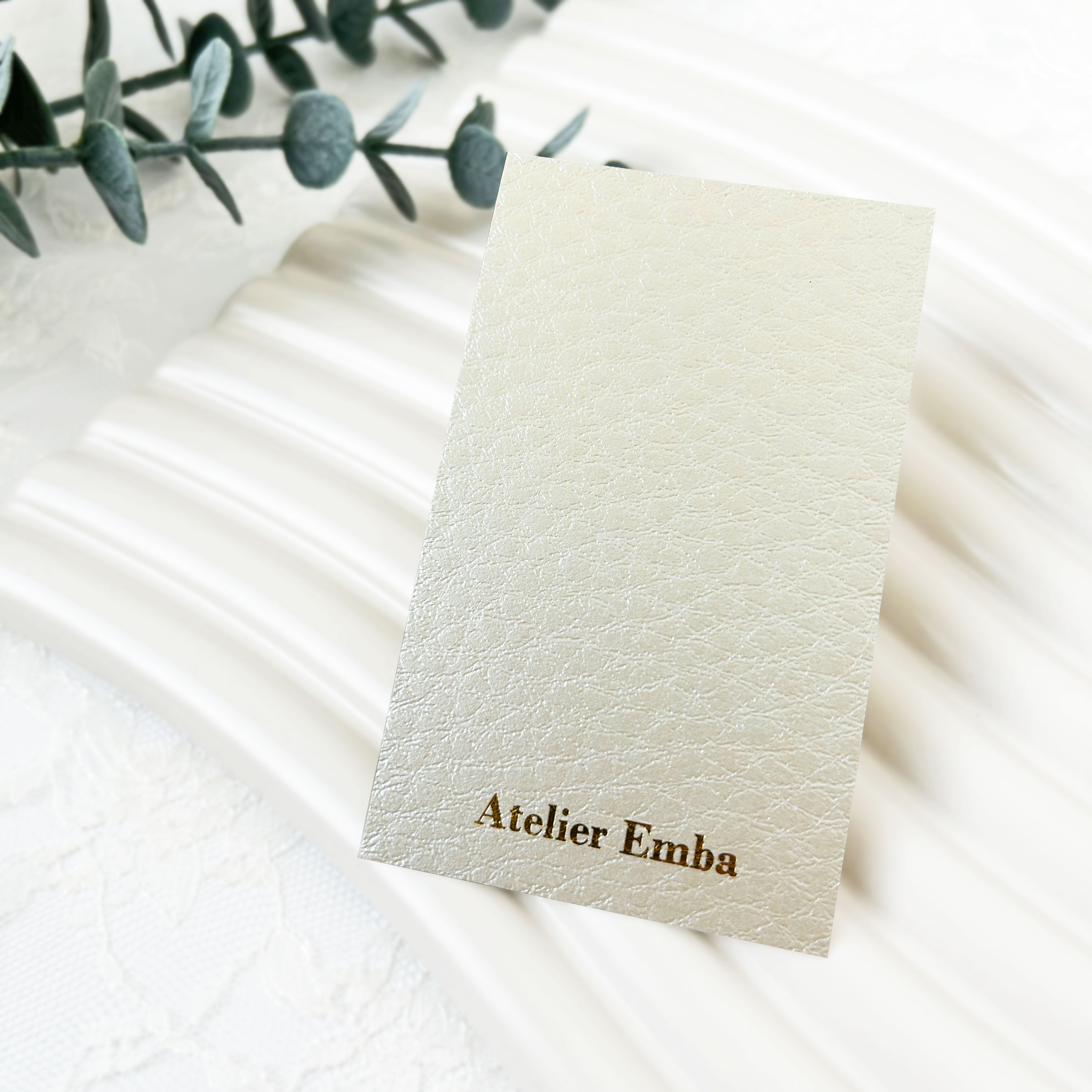 アクセサリー台紙　箔押し　3D エンボス加工　レザー　100枚