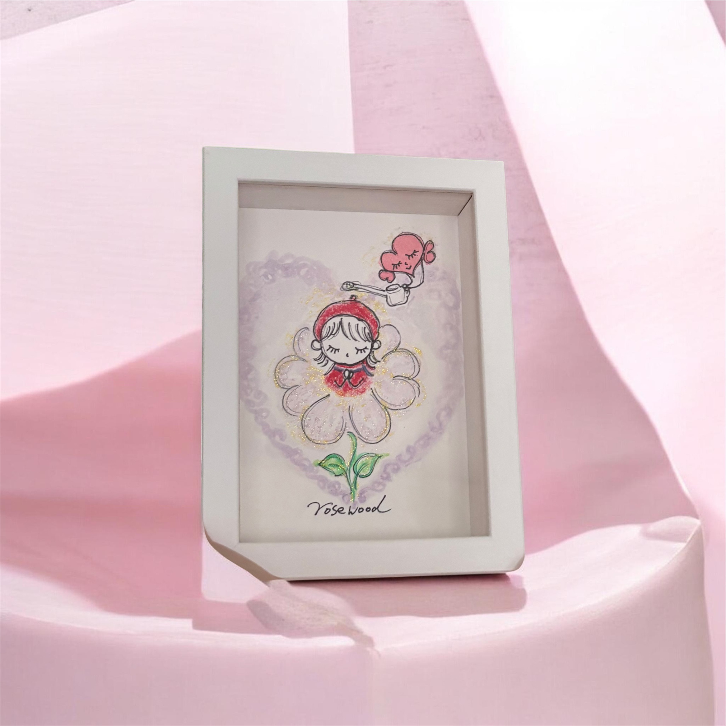 (原画)〜わたしの花が咲く〜幸せアップ✨アート〜(額付き)