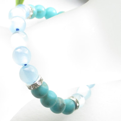 激情にみまわれていてもターコイズにかわすあなたの横顔は今日も素敵です♪<1点ものブレスレット>IB221 2枚目の画像