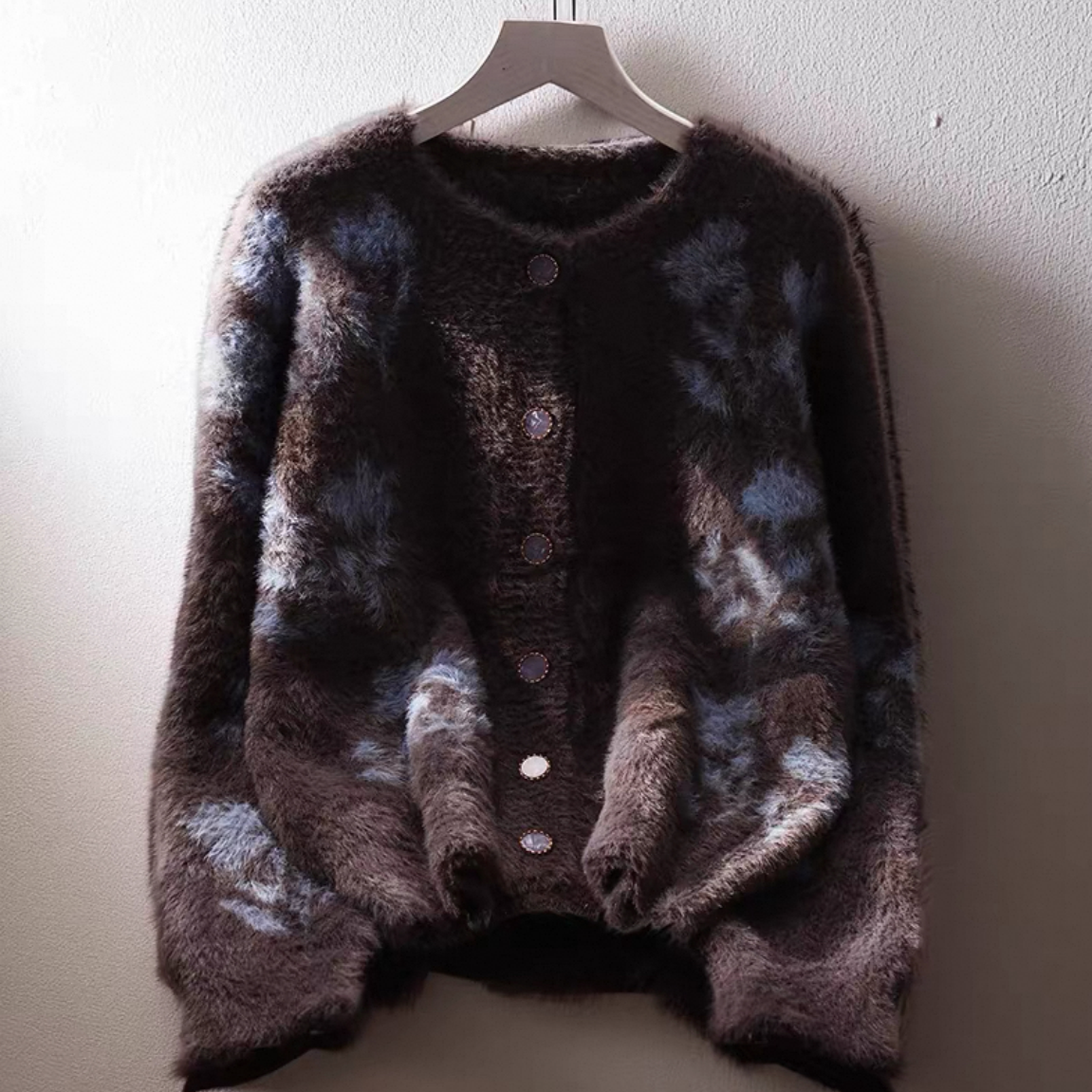 花柄カーディガン、前開きニットセーター、刺繍カーディガン、、花柄ニットセーター、ジャケット、レディース、冬、防寒対策 5,460円