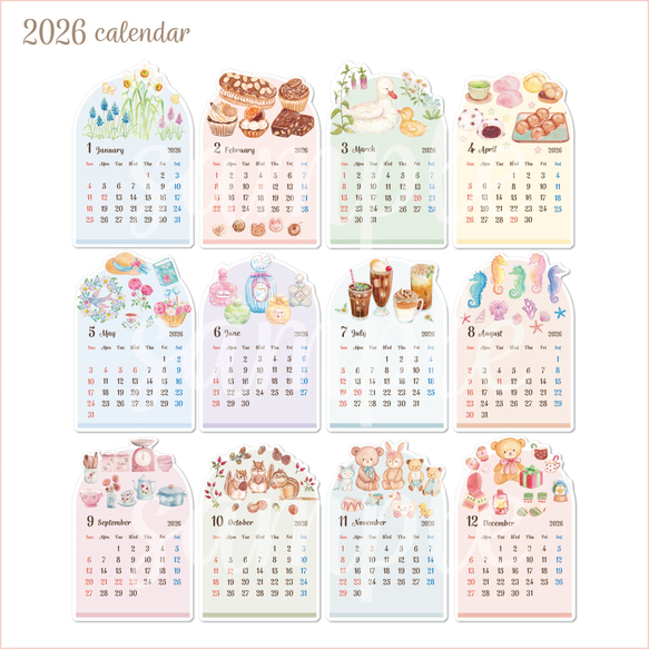 2026年 カレンダーシール 1枚目の画像