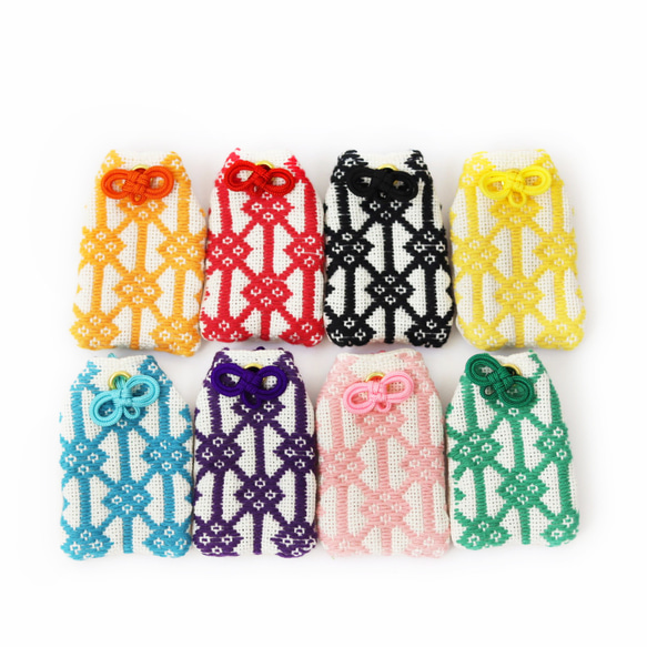 願いを込めて。こぎん刺しお守り袋〈馬くつわ×叶い結び〉選べる糸色