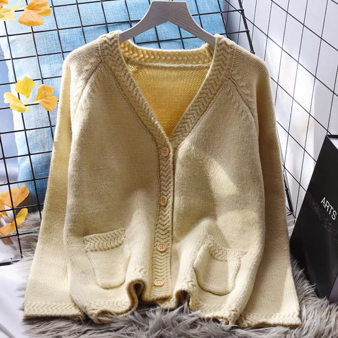 無地カーディガン、前開きニットセーター、前開きカーディガン、、無地ニットセーター、ジャケット、レディース、冬、防寒対策