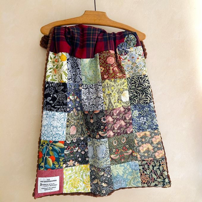 ウイリアムモリスパッチとボアブランケット*リバティ＊ミュールズコレクション*いちご泥棒*ハニーサックル**兄弟うさぎ*ヨ 4,212円