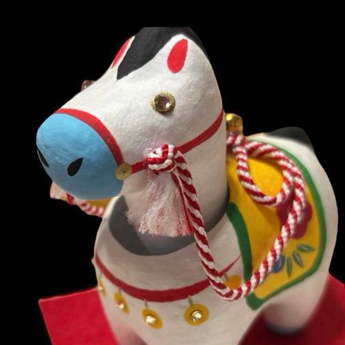 干支置物【首振り招福張り子の午】ラインストーン付 2026年 令和8年