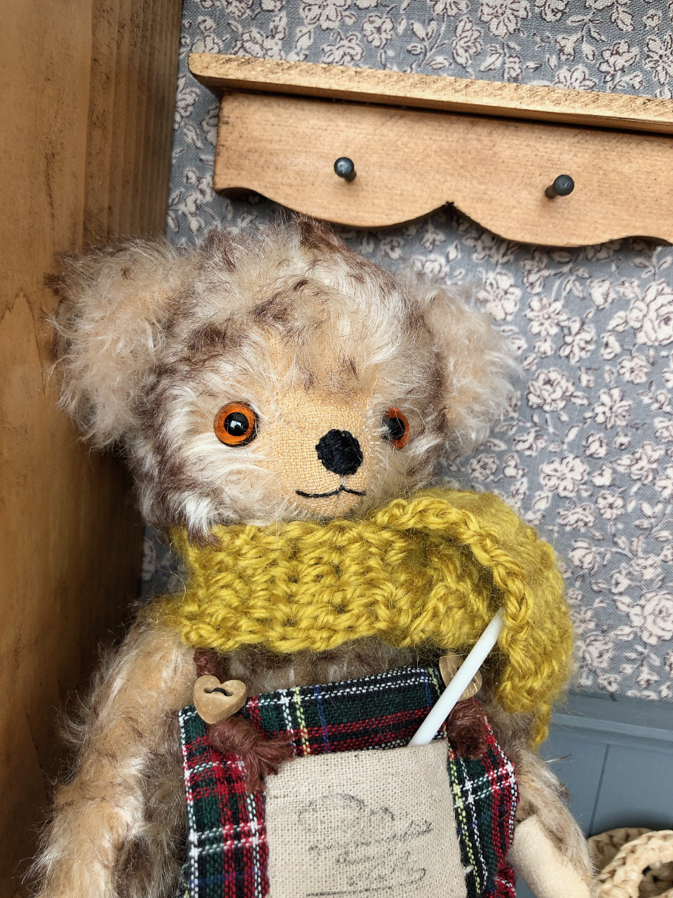 オーバーオールのテディベア