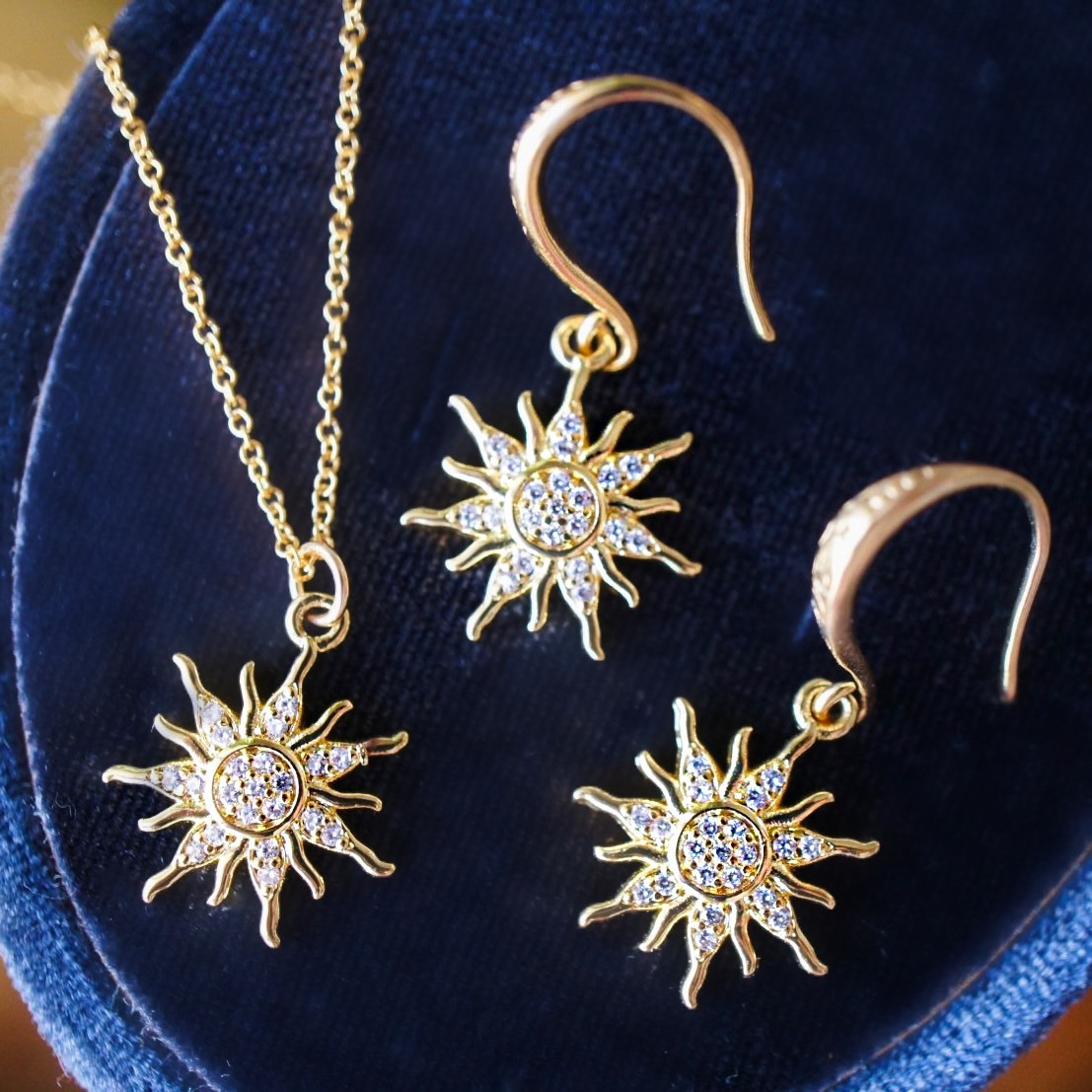 「~soleil~」セット◆太陽のネックレス＆ピアス 　（Creema限定）
