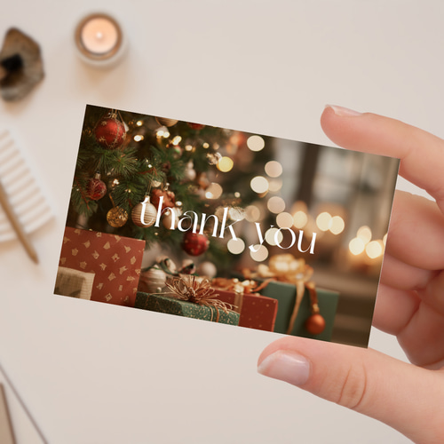 サンキューカード】クリスマスのメッセージカード｜選べる8種類の冬