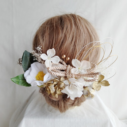 ドライフラワー ウェディング 前撮り ヘッドパーツ 成人式髪飾り 成人