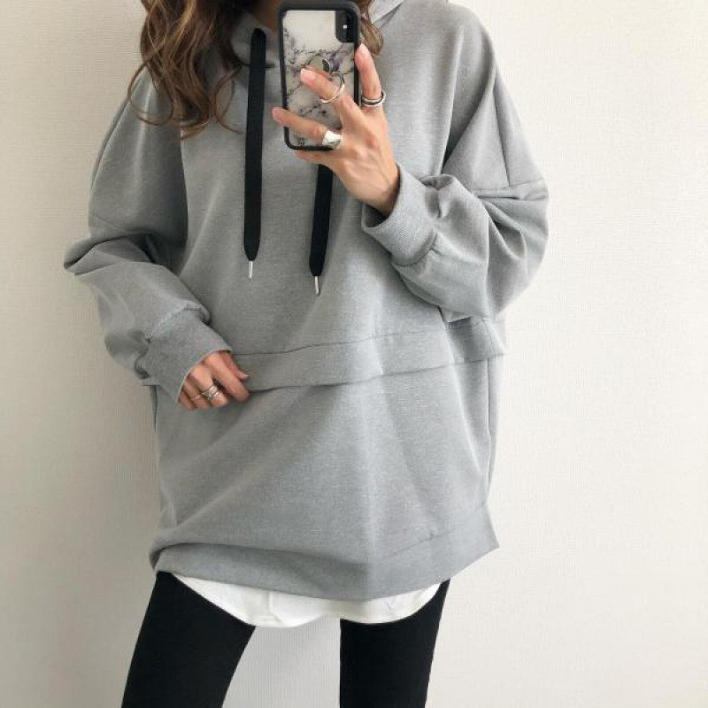 秋レディースカジュアル ロングスリーブ パッチワーク パーカー【返品・交換可】品質最優先25-463