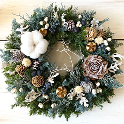 プリザーブドフラワー︎︎⟡.·針葉樹の秋冬ハーフリース①*(選べる