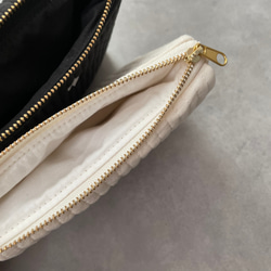 ハート刺繍　ヌビ生地　ミニポーチ　カードポーチ　カードケース　キーケース　マルチポーチ 6枚目の画像