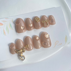 ボルドー ハート 赤 バレンタイン フラッシュ パール ぷっくりハート