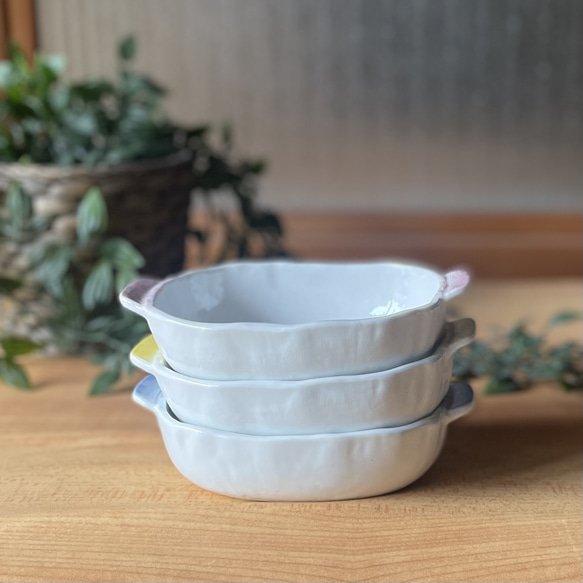 カラフル取っ手のグラタンボウル 11枚目の画像