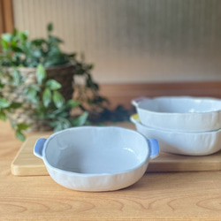 カラフル取っ手のグラタンボウル 1枚目の画像