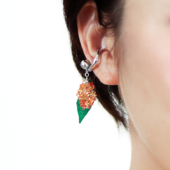 風に薫る金木犀のイヤーカフ 6枚目の画像