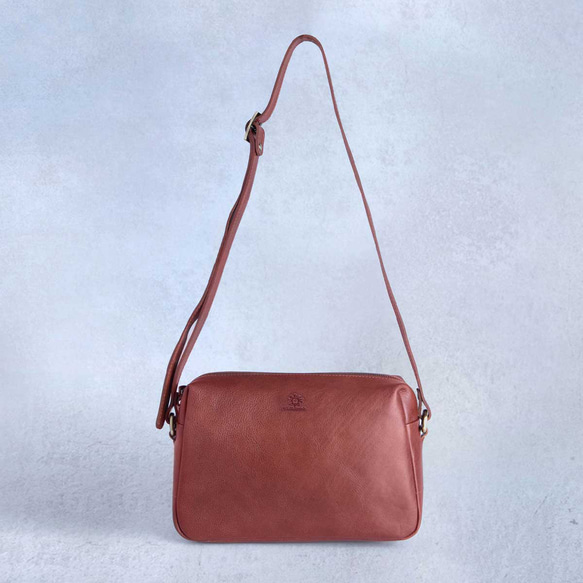 義大利真皮單肩包，大容量，斜背包，Virano，棕色，HAB043 第18張的照片