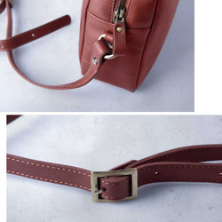 義大利真皮單肩包，大容量，斜背包，Virano，棕色，HAB043 第9張的照片