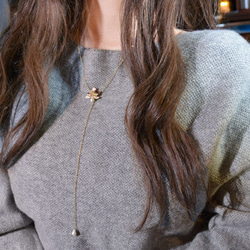 クリスマスツリーモチーフ　ネックレス　ブローチ　Ｙネックレス　真珠　淡水パール　天然石　ネコポス送料無料 12枚目の画像