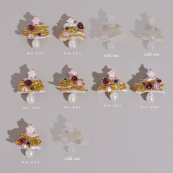 クリスマスツリーモチーフ　ネックレス　ブローチ　Ｙネックレス　真珠　淡水パール　天然石　ネコポス送料無料 17枚目の画像