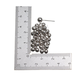 ERG-3134-R [1對] 球鏈金屬耳環 第5張的照片