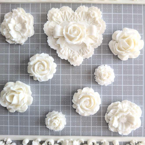 ♛アンティーク♛飾り DIY 装飾 薔薇 ロココ調レリーフ デコパーツ