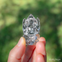 レア・希少！レインボー入り！ガネーシャ神像・虹入りヒマラヤ水晶119 天然石彫刻置物・インドの神様・商売繁盛・学問の神様 18枚目の画像