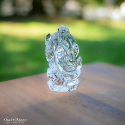 レア・希少！レインボー入り！ガネーシャ神像・虹入りヒマラヤ水晶119 天然石彫刻置物・インドの神様・商売繁盛・学問の神様 11枚目の画像