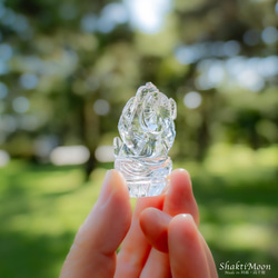 レア・希少！レインボー入り！ガネーシャ神像・虹入りヒマラヤ水晶119 天然石彫刻置物・インドの神様・商売繁盛・学問の神様 14枚目の画像