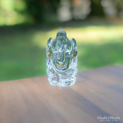 レア・希少！レインボー入り！ガネーシャ神像・虹入りヒマラヤ水晶119 天然石彫刻置物・インドの神様・商売繁盛・学問の神様 13枚目の画像