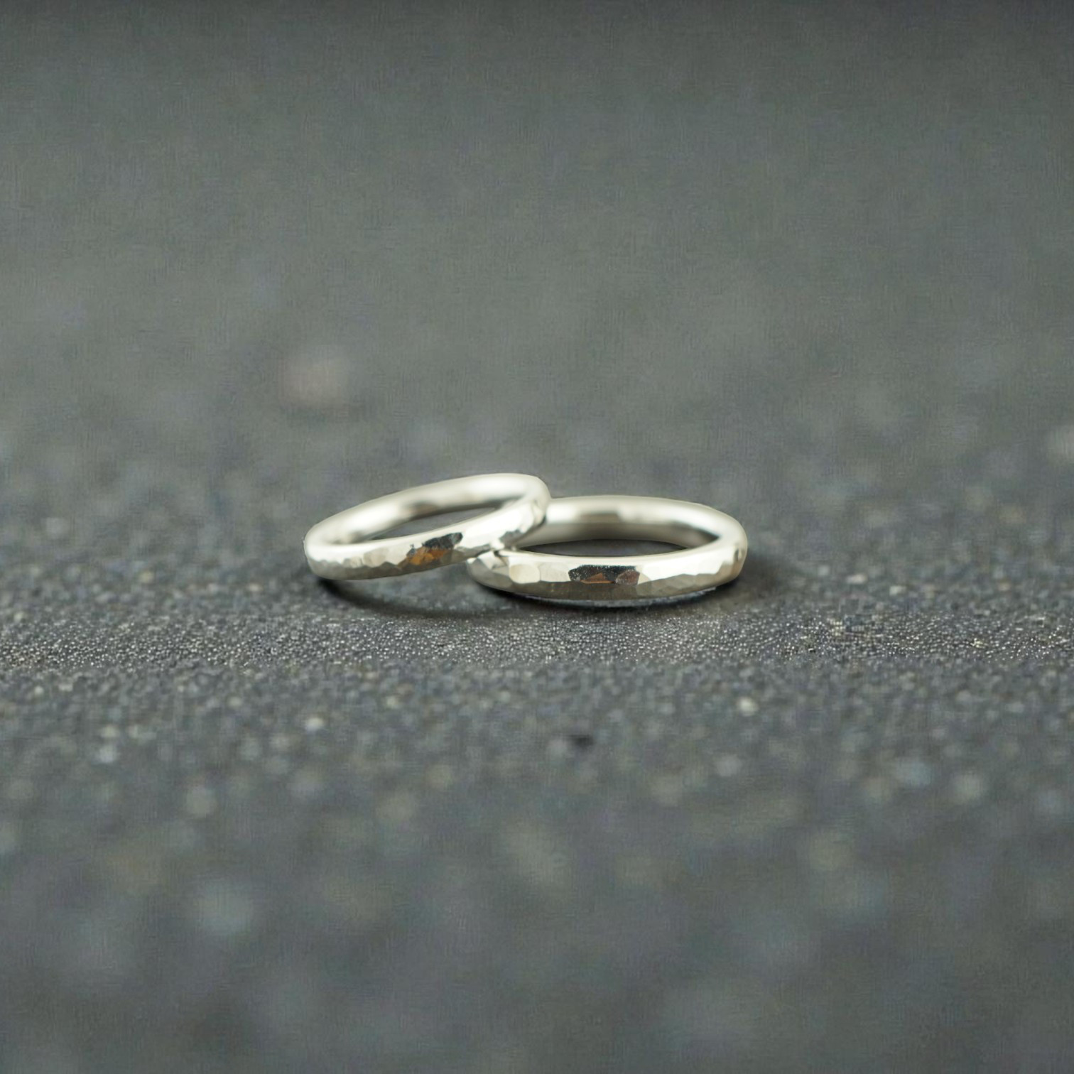 ユキノアトリエ｜雪音リング（女性2.5mm／男性3.0mm）ペア