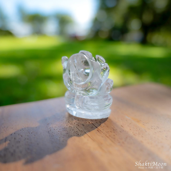 レア・希少！レインボー入り！ガネーシャ神像・虹入りヒマラヤ水晶120 天然石彫刻置物・インドの神様・商売繁盛・学問の神様 15枚目の画像