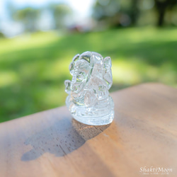 レア・希少！レインボー入り！ガネーシャ神像・虹入りヒマラヤ水晶120 天然石彫刻置物・インドの神様・商売繁盛・学問の神様 9枚目の画像