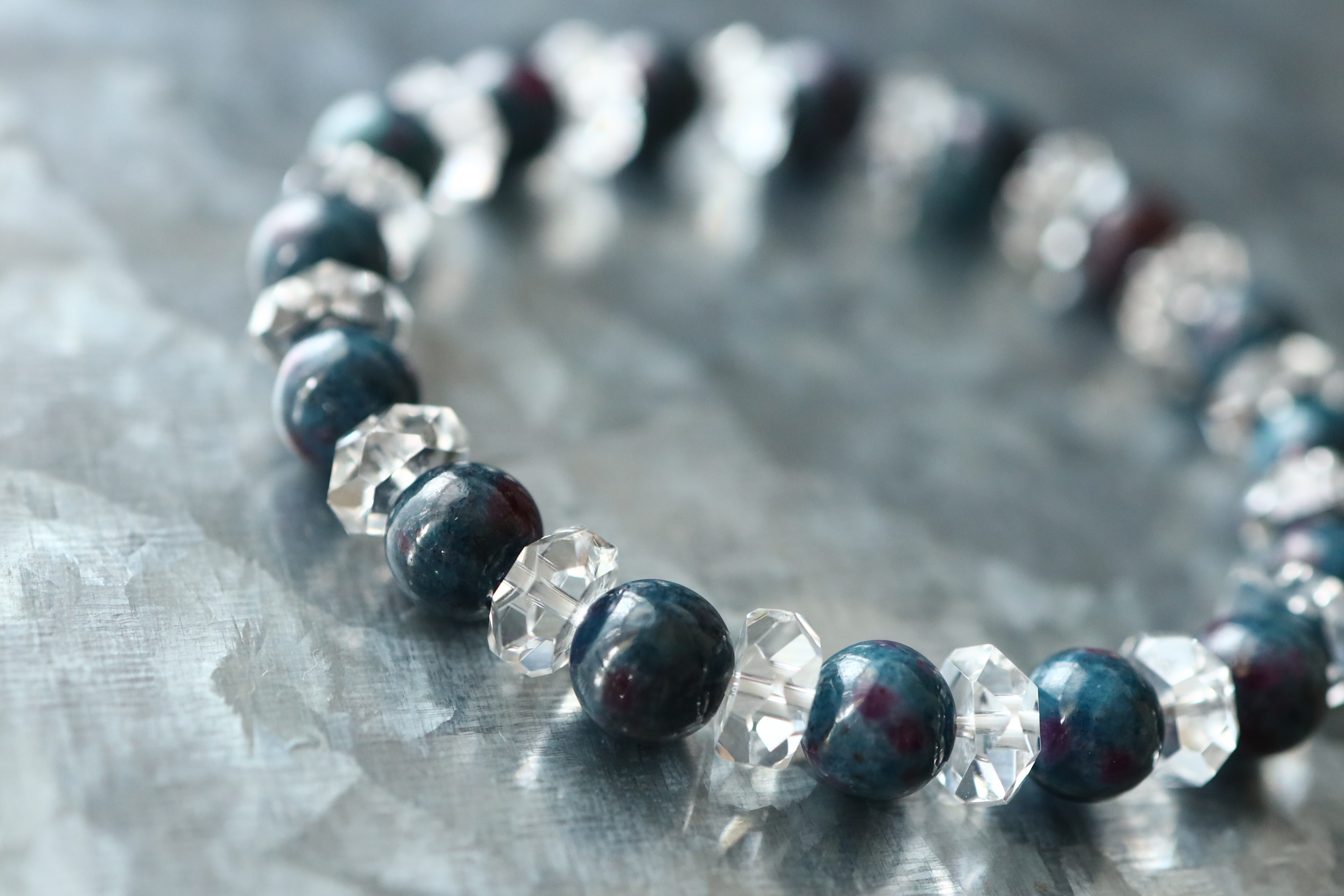 …☆スーパープレミアムブレス☆…☆ルビーサファイアインカイヤナイト：8リ＆水晶☆…☆天然石ブレスレット☆… 11,248円