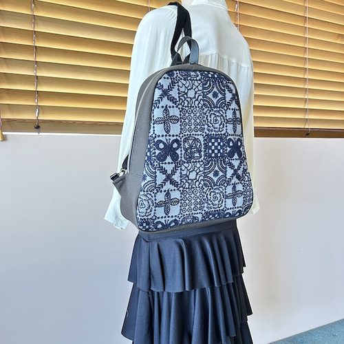 creema限定、ミナペルホネンForest tileのリュック1点もの