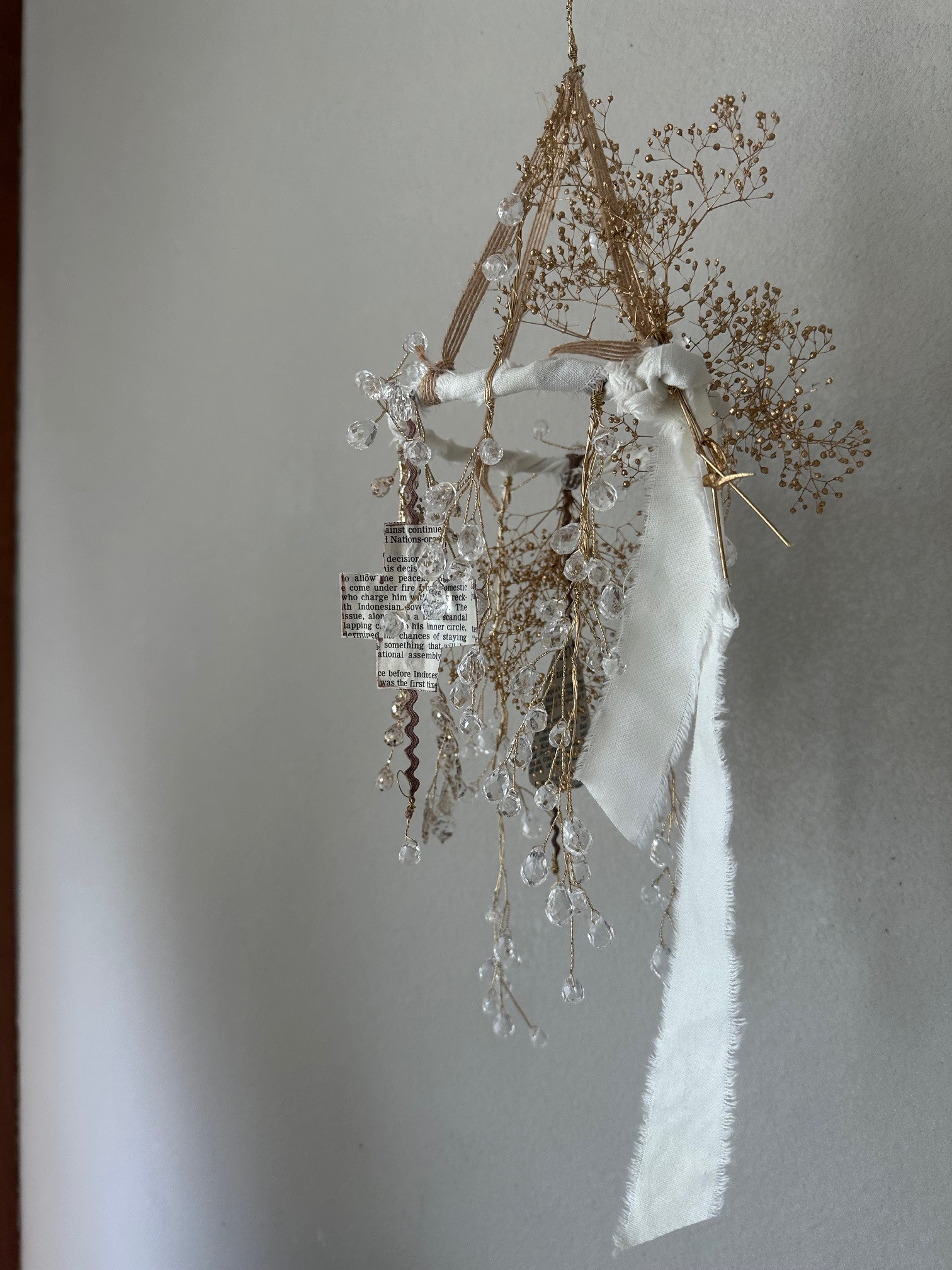 煌めくビーズのオーナメント