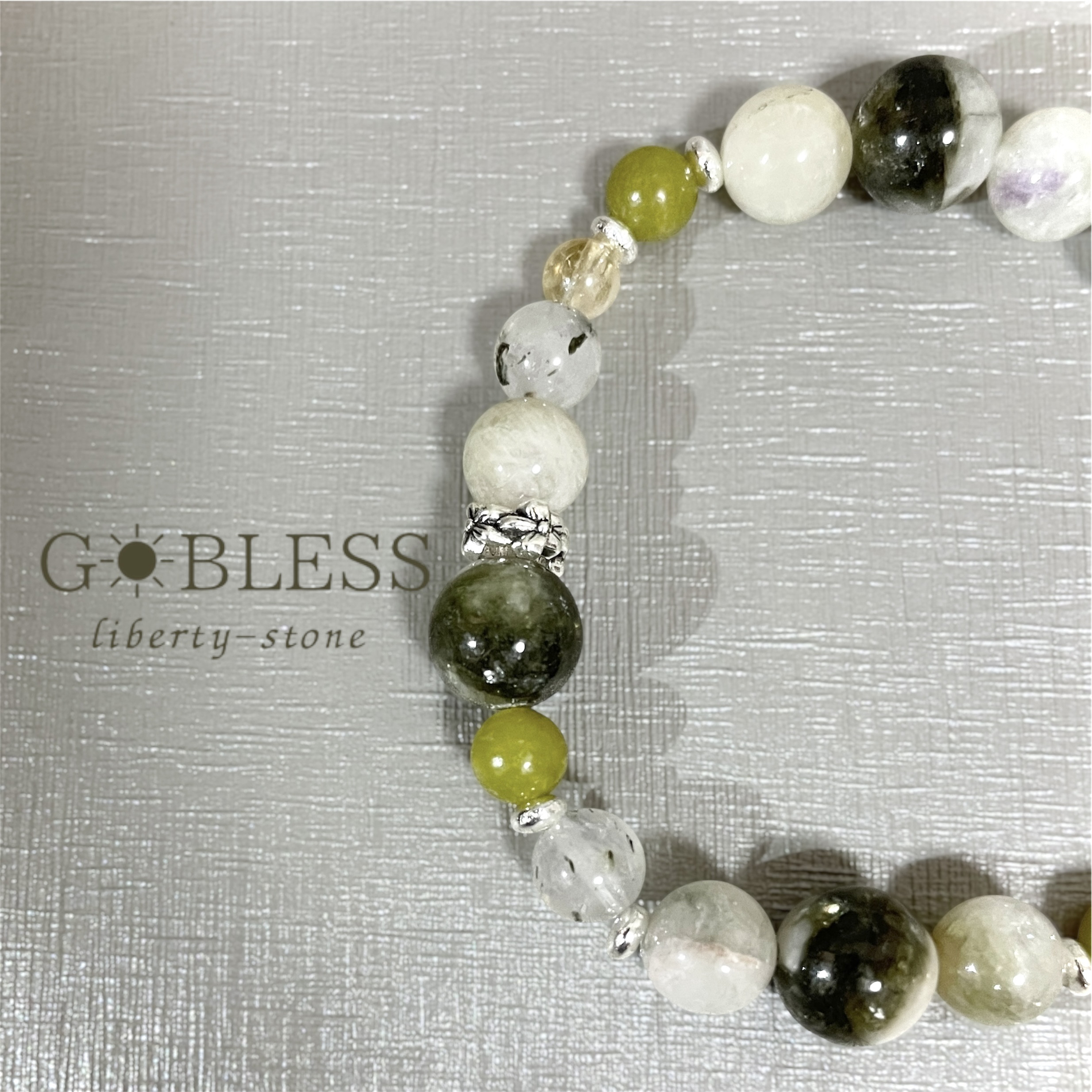 【数量限定】324.緑の花冠-グリーンマイカ×グリーンアメジスト×サーペンティン