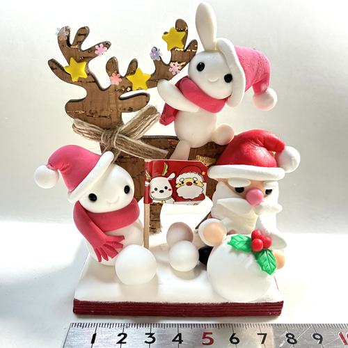 ❤️値引きSALE❤️☆サンタとトナカイと仲間たち(1点限定品) 2500円
