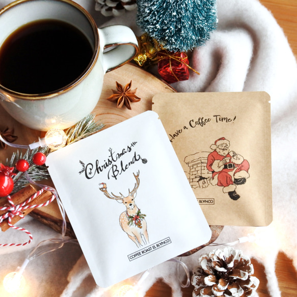【 季節限定 】クリスマス ドリップバック 8個〜 | 自家焙煎コーヒー | お配り用 バラ 2枚目の画像