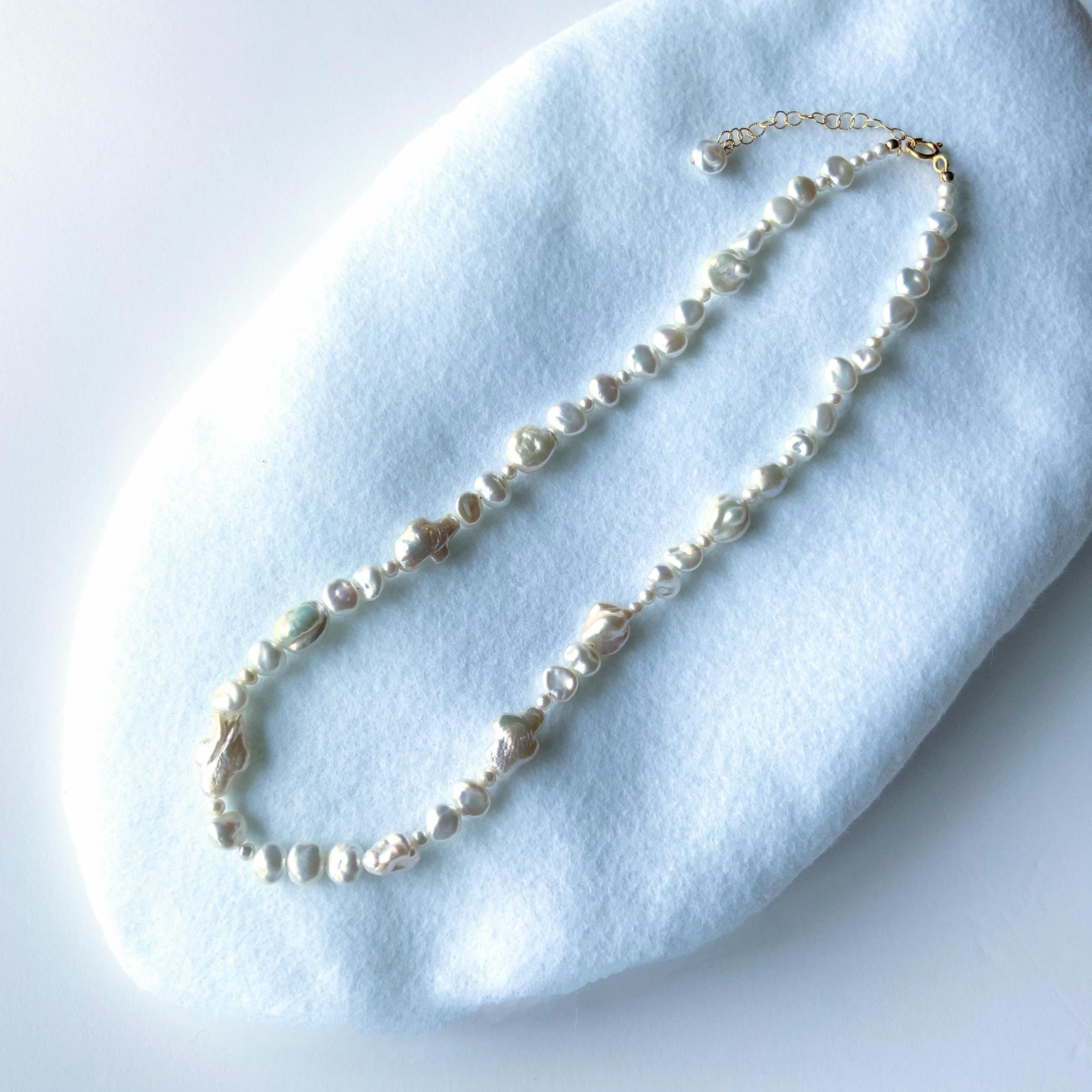 Only one baroque✴︎淡水パール×14Kgf✴︎40cmネックレス（アジャスター5cm付）