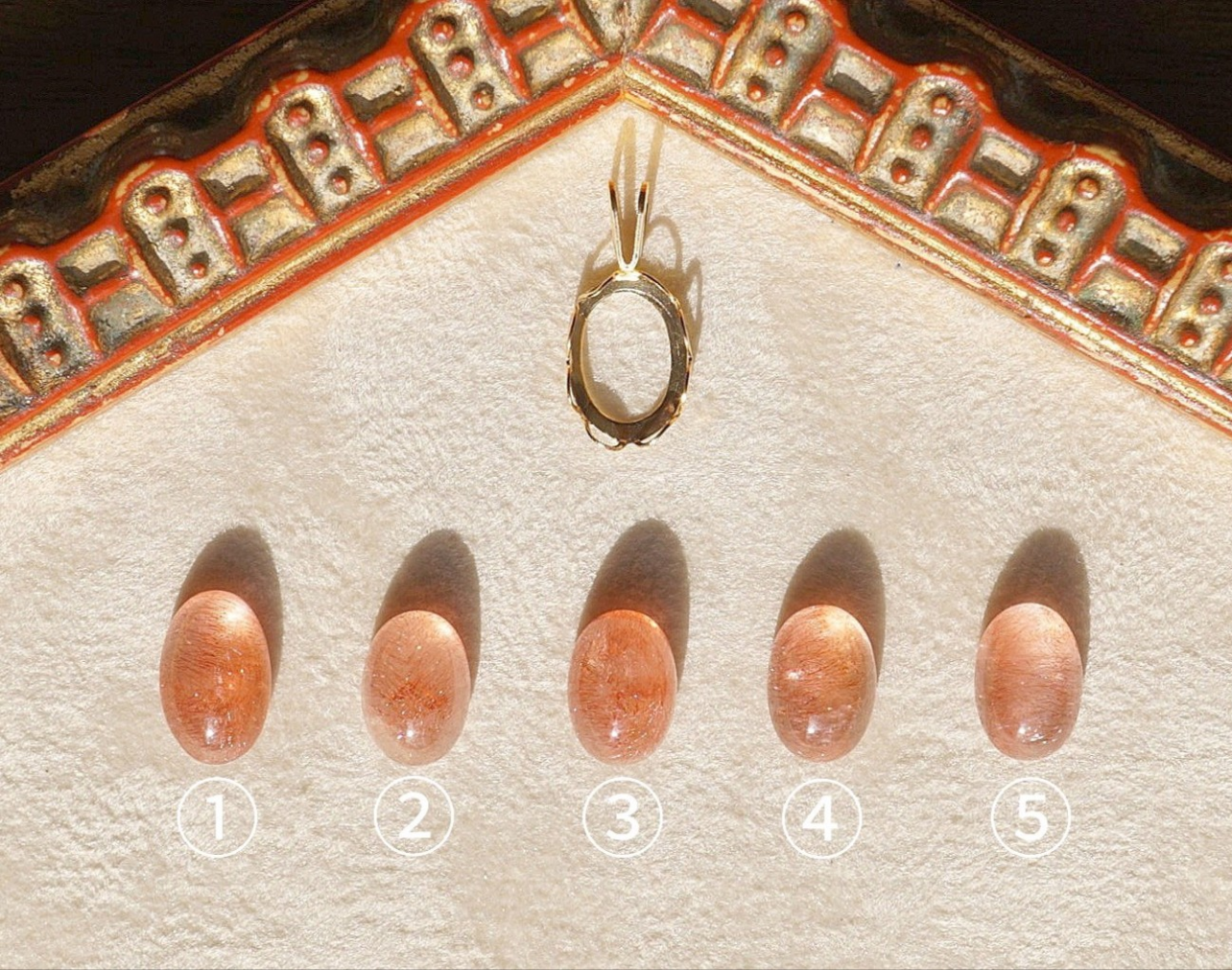 【１０×７mm】高品質ストロベリークォーツ　ペンダントトップ〈１４kgf〉