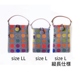 リバティ「アーキー」スマホポーチ(Ｌ) 全機種対応 iPhone Android ショルダー紐で肩掛けにも 5枚目の画像